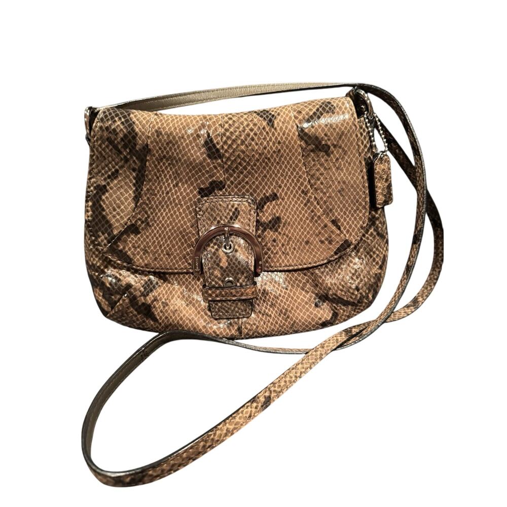 Coach Soho Python Embossed Leather Snakeskin Prin… - image 1